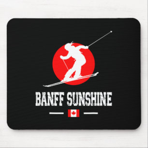 Nff Sunshine Canada Ski Resort Rocky Mountains Ski Mouse Pad