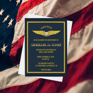 NFO Naval Flight Officer Achievement Invitations