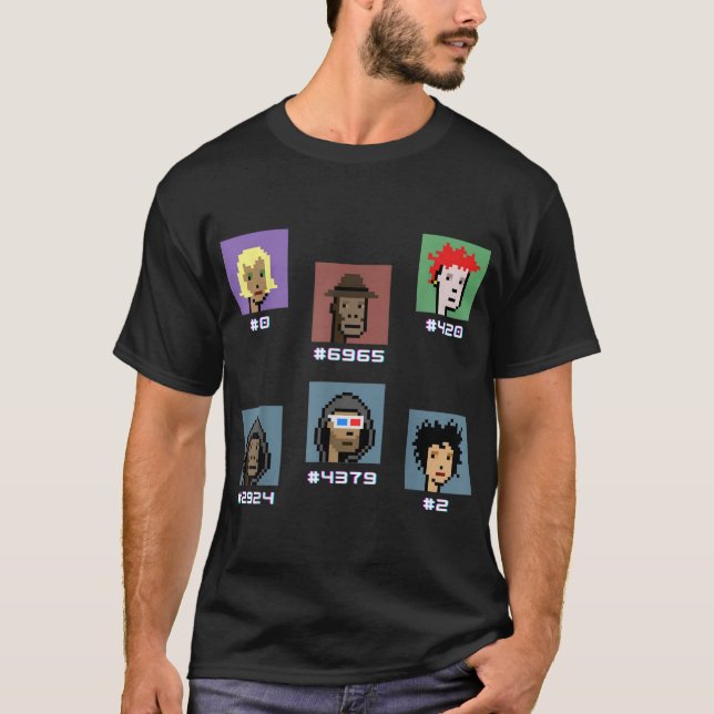 NFT collectable figures CryptoPunks T-Shirt (Front)