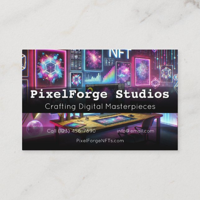 NFT Creator Business Card Digital Innovation  (Back)