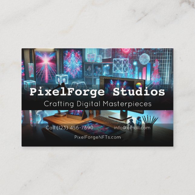NFT Creator Business Card Digital Innovation  (Back)