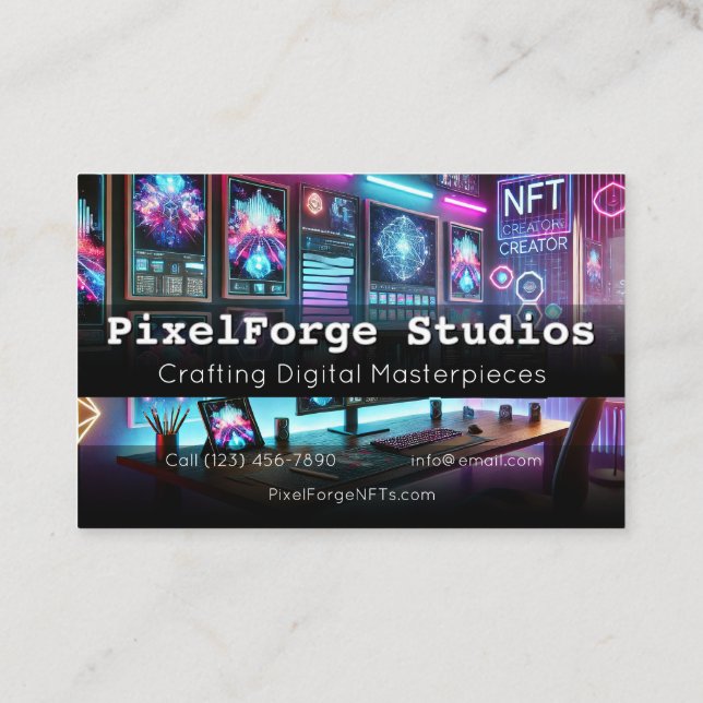 NFT Creator Business Card Digital Innovation  (Back)