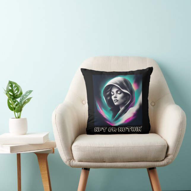 NFT or Nuthin’ Bold Crypto & Digital Art Design Cushion (Chair)