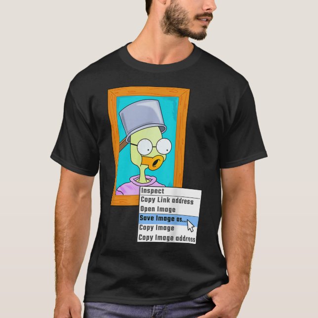 NFT Right Click Save As Meme Funny Crypto Currency T-Shirt (Front)