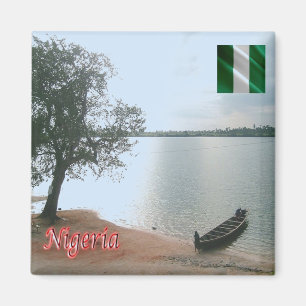 NG - Nigeria - Oguta Lake Cropped Magnet