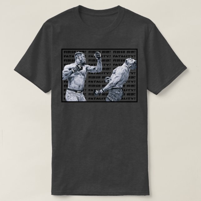 Ngannou Fatality Black T-Shirt (Design Front)