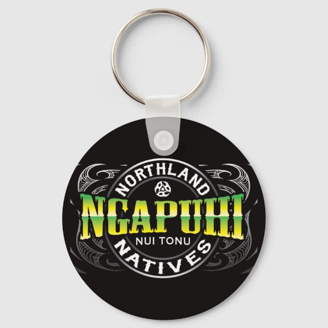 Ngapuhi Lifer Chrome Key Ring (Front)