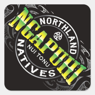 Ngapuhi Lifer Chrome Square Sticker