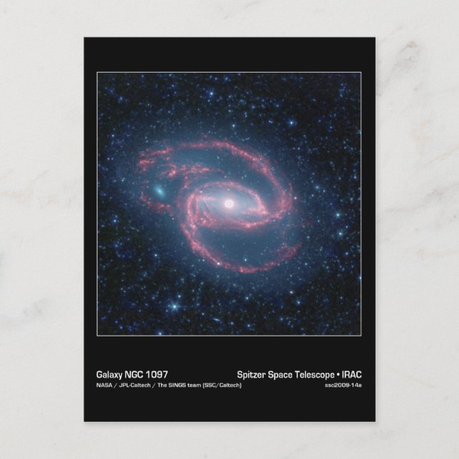 NGC 1097 Coiled Galaxy of the Night Postcard (Front)