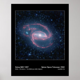 NGC 1097 Coiled Galaxy of the Night Poster
