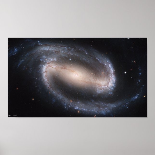 NGC-1300 Barred Spiral Galaxy poster (Front)