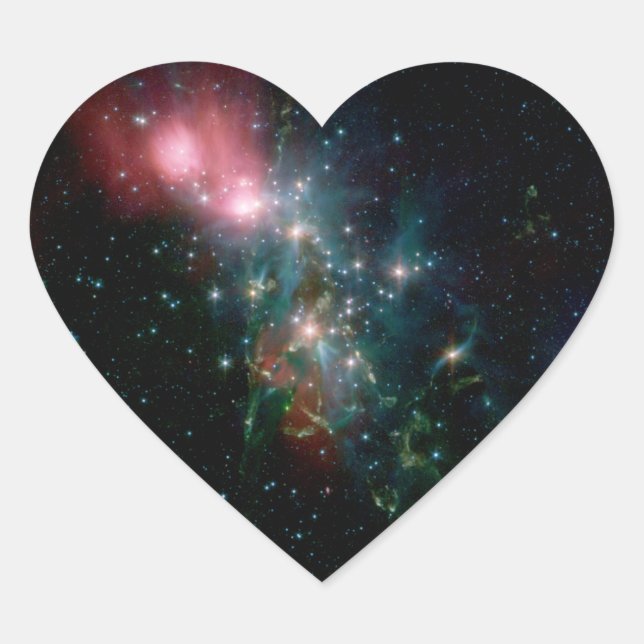 NGC 1333 Chaotic birth of stars Heart Sticker (Front)