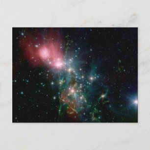 NGC 1333 Chaotic birth of stars Postcard