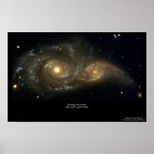 NGC-2207 and IC-2163 Grazing Galaxies Poster