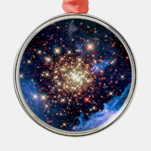 NGC 3603 Star Cluster - NASA Hubble Space Photo Metal Ornament