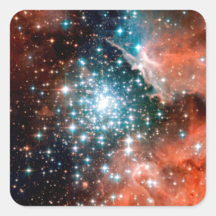 NGC 3603 Star Forming Region - Hubble Space Photo Square Sticker