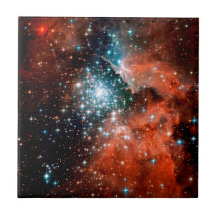 NGC 3603 Star Forming Region - Hubble Space Photo Tile