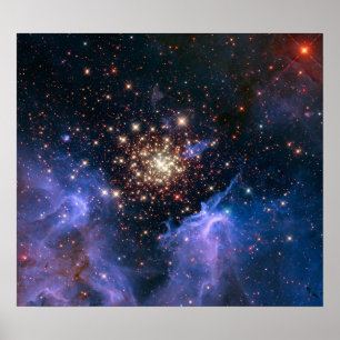 NGC 3603 super star cluster NASA Poster