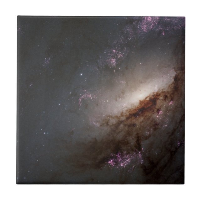 Ngc 4258 Undergoing Intense Star Formation. Ceramic Tile (Front)