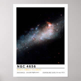 NGC 4656 Hockey Stick Galaxy Space Education Poster
