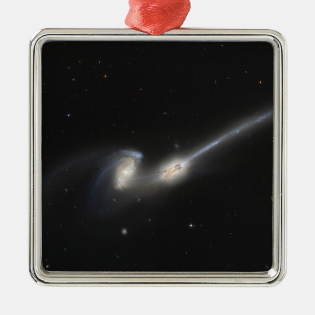 NGC 4676, also known as the Mice Galaxies Metal Tree Decoration (Front)