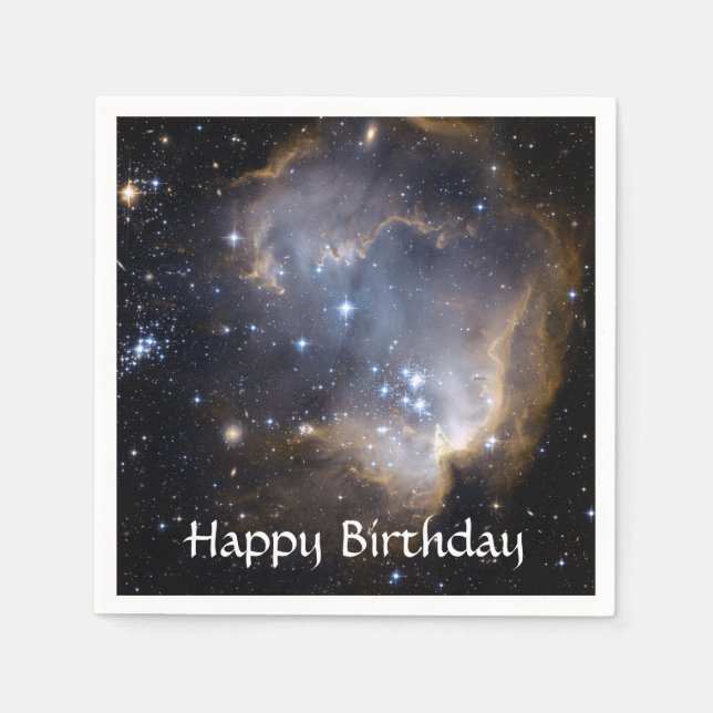 NGC 602 bright stars NASA Napkin (Front)