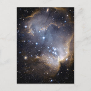 NGC 602 bright stars NASA Postcard