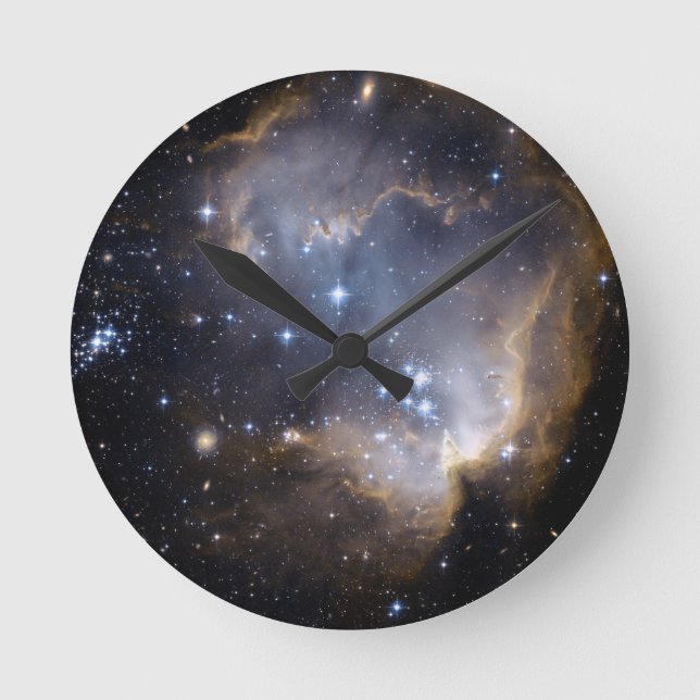 NGC 602 bright stars NASA Round Clock (Front)