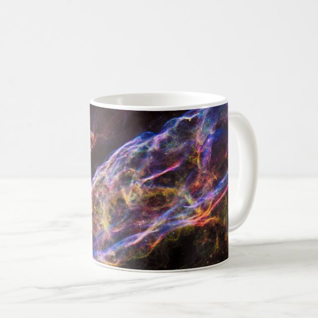 Ngc 6960, The Witch's Broom Nebula. Coffee Mug (Front Right)