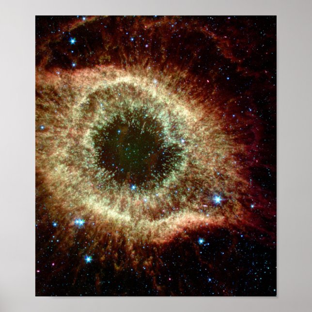 NGC 7293 The Helix Nebula NASA Poster (Front)
