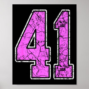 Nge Nk And Nk Number 41 Jersey Player Uniform #41 Poster