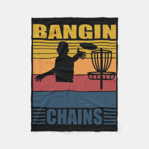 Ngin Chains For A Frisbee Golf Fan Disc Golf  Fleece Blanket