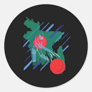 Ngladesh Cricket Fan Or Player Classic Round Sticker