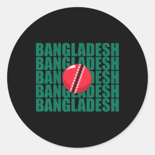 Ngladesh Cricket National Team Flag Support Classic Round Sticker