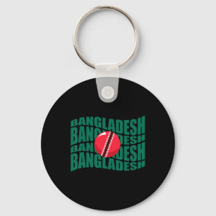 Ngladesh Cricket National Team Wavy Flag Support  Key Ring