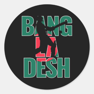 Ngladesh Cricket Ngladeshi Fans Jersey 3 Classic Round Sticker