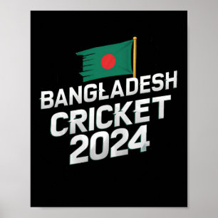 Ngladesh Flag Cricket Fans Player Coach Ngladeshi  Poster