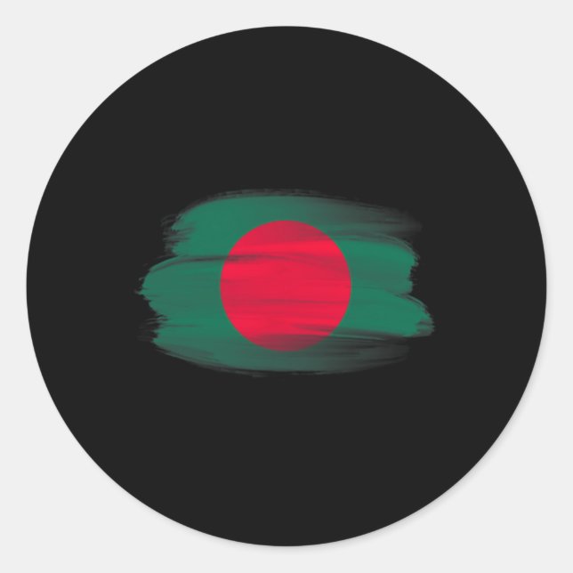 Ngladesh Flag Souvenirs Ngladeshi Cricket Crickete Classic Round Sticker (Front)