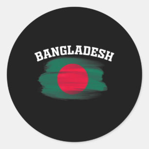 Ngladesh Souvenirs Dhaka Vacation Ngladeshi Flag C Classic Round Sticker