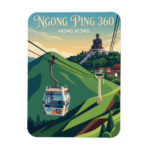 Ngong Ping 360 Hong Kong Magnet