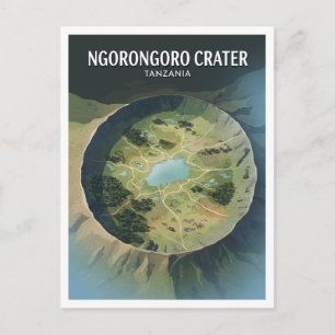 Ngorongoro Crater Karatu Tanzania Travel Keepsake Postcard
