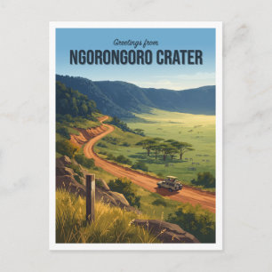 Ngorongoro Crater Karatu Tanzania Travel Postcard