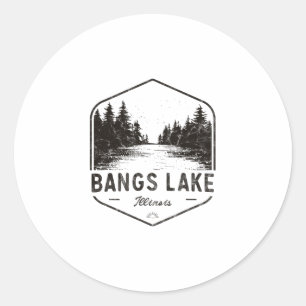Ngs Lake Illinois Outdoors Vintage 1 Classic Round Sticker
