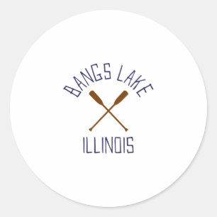 Ngs Lake Illinois Outdoors Vintage Classic Round Sticker