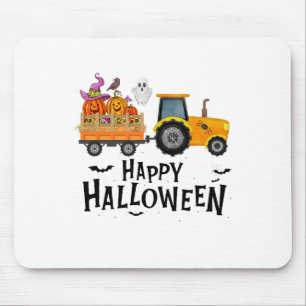 Ngxr Tractor Farmer Happy Halloween Pumpkin Fall A Mouse Pad