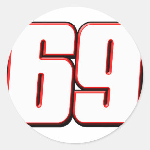 NH69white Classic Round Sticker