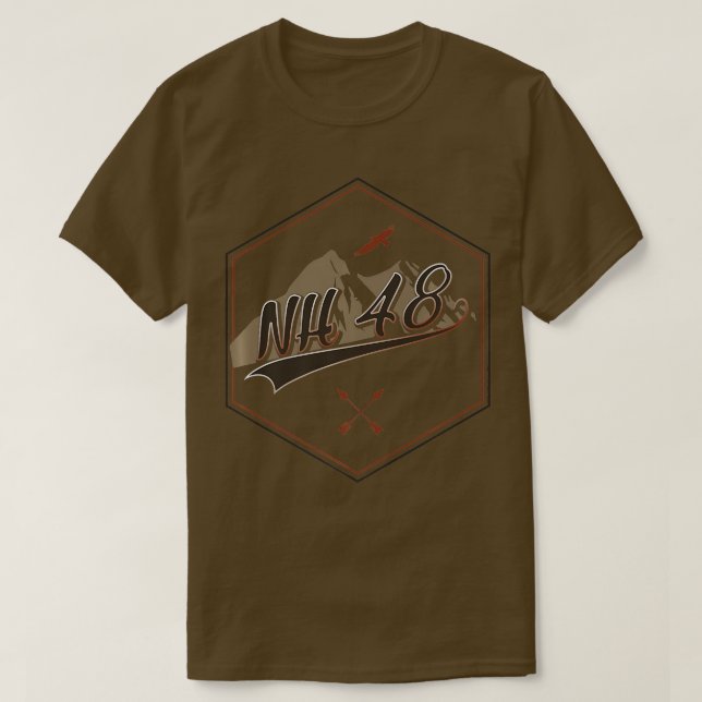 NH 48 for Hiking All New Hampshire 48 Mountains   T-Shirt (Design Front)