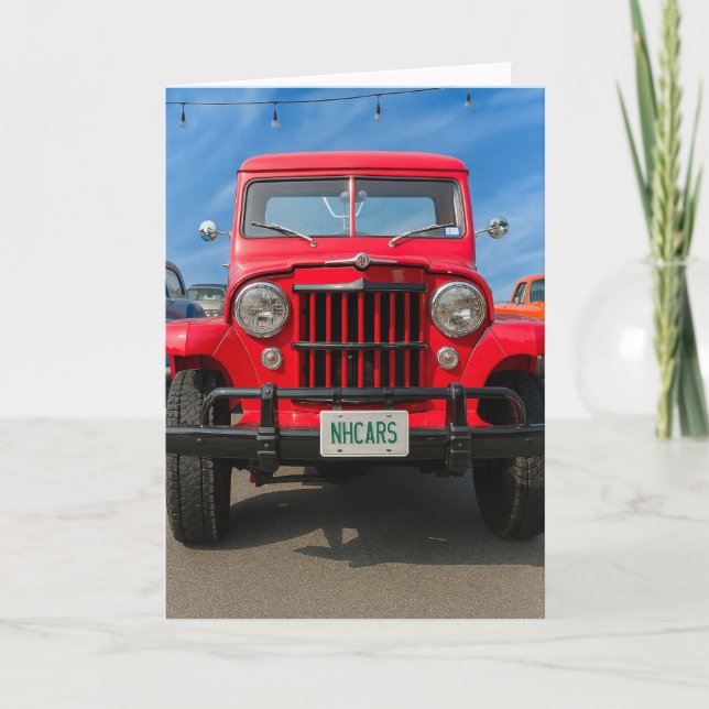 NH Antique Car Blank Greeting   Card (Front)