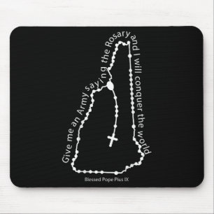 Nh New Hampshire Rosary Rally State Ouline Mouse Pad
