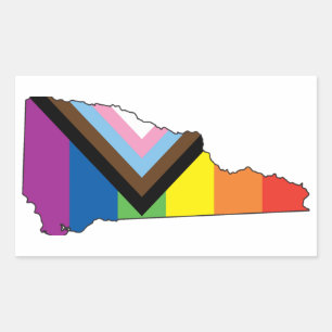 NH Progress Flag Rectangular Sticker
